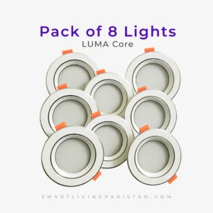 12 Watt LED Ceiling Light in Pakistan - Pack of 8 LUMA Core Lights - Smart Living Pakistan - smartlivingpakistan.com