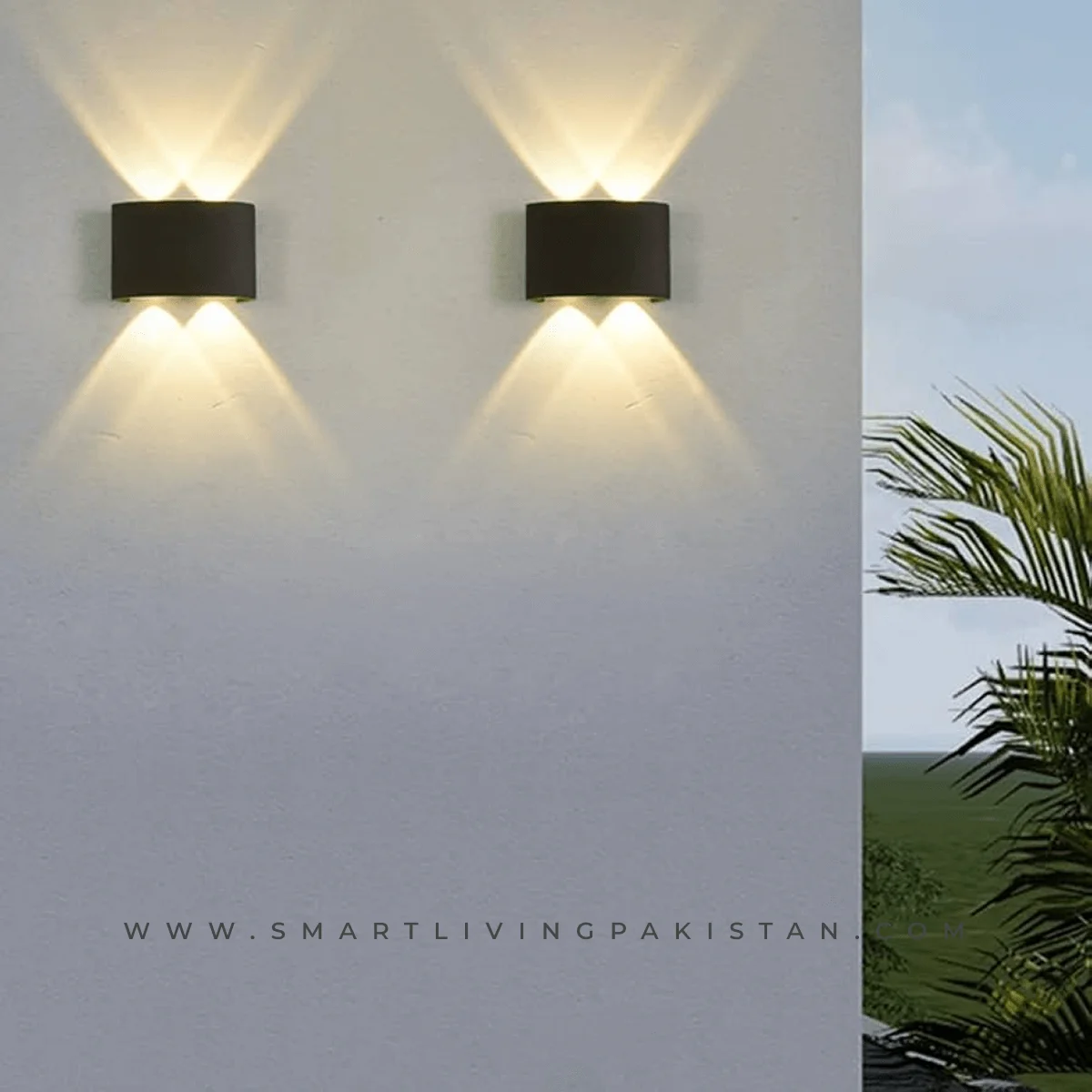 2 Way Black Metal Wall Light – Waterproof Wall Light in Pakistan by Smart Living Pakistan