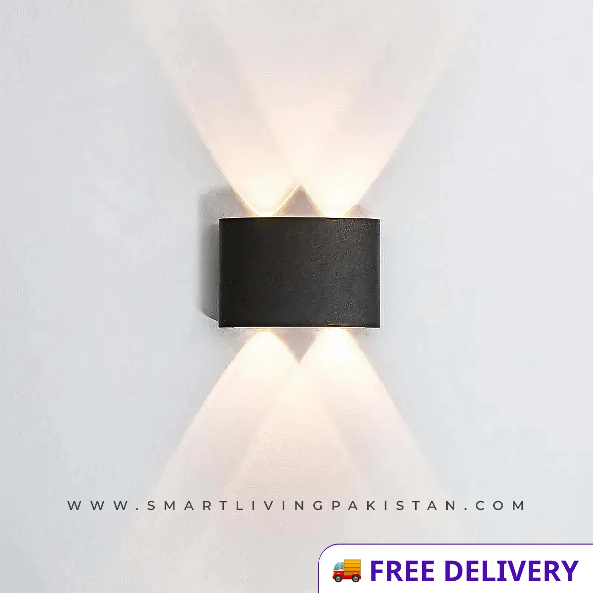 2 Way Black Metal Wall Light – Waterproof Wall Light in Pakistan by Smart Living Pakistan