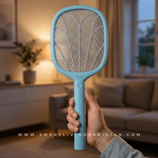 Rechargable Mousquito Killer Racket-4 (1) Rechargeable Mosquito Killer Racket in Pakistan | Electric Mosquito Swatter with UV Lamp