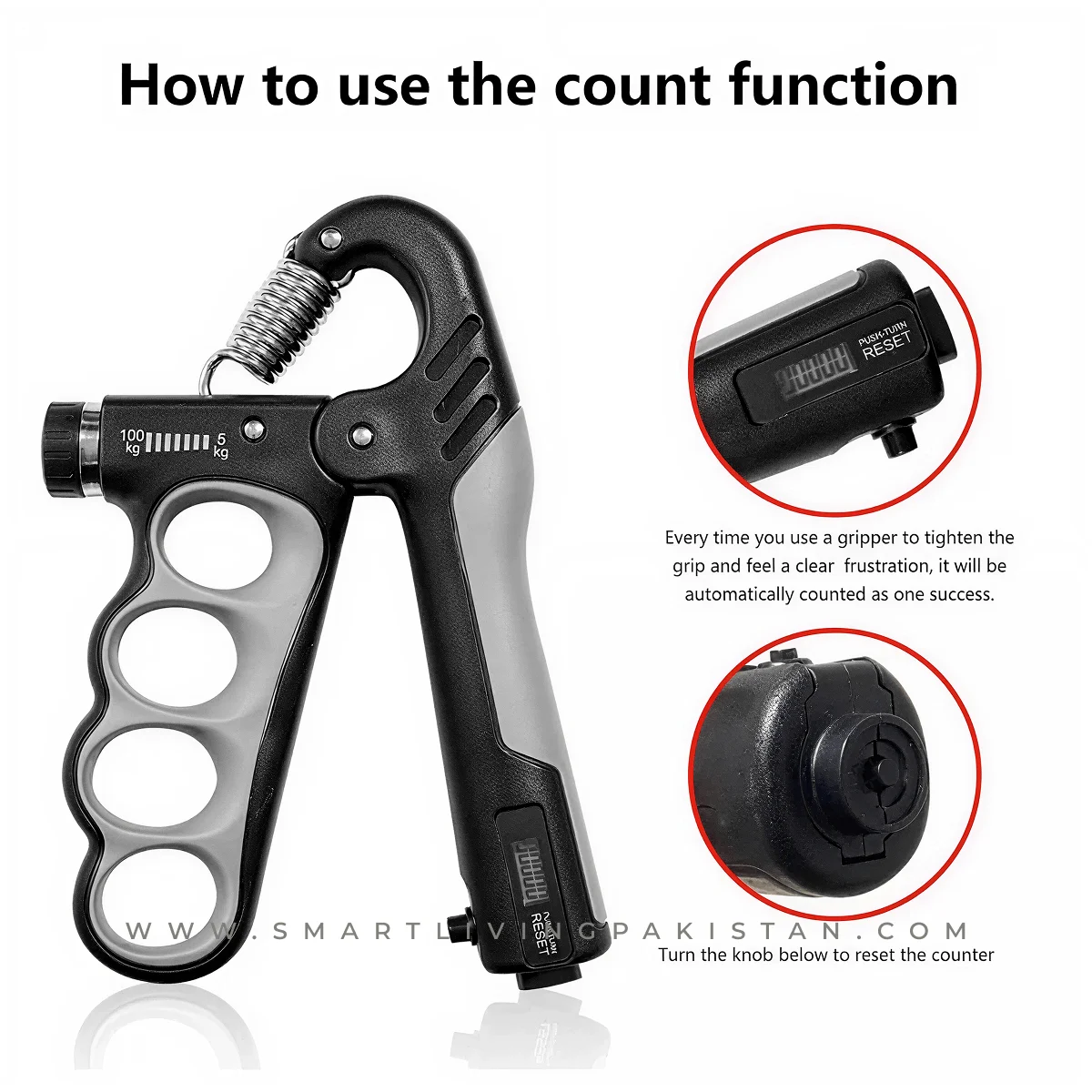 Hand Gripper Pakistan - GYM Hand Gripper 5–100kg With Counting