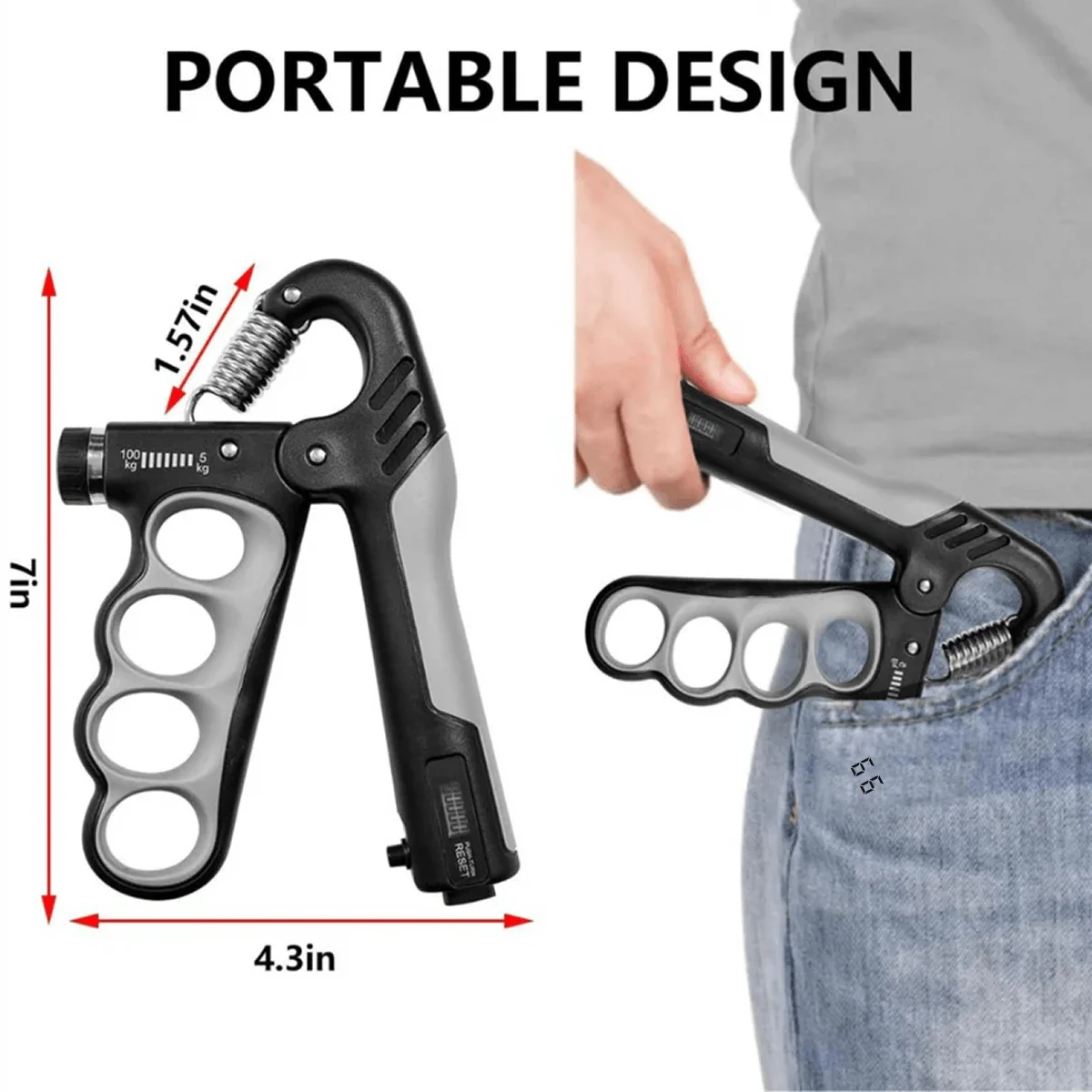 Hand Gripper Pakistan - GYM Hand Gripper 5–100kg With Counting