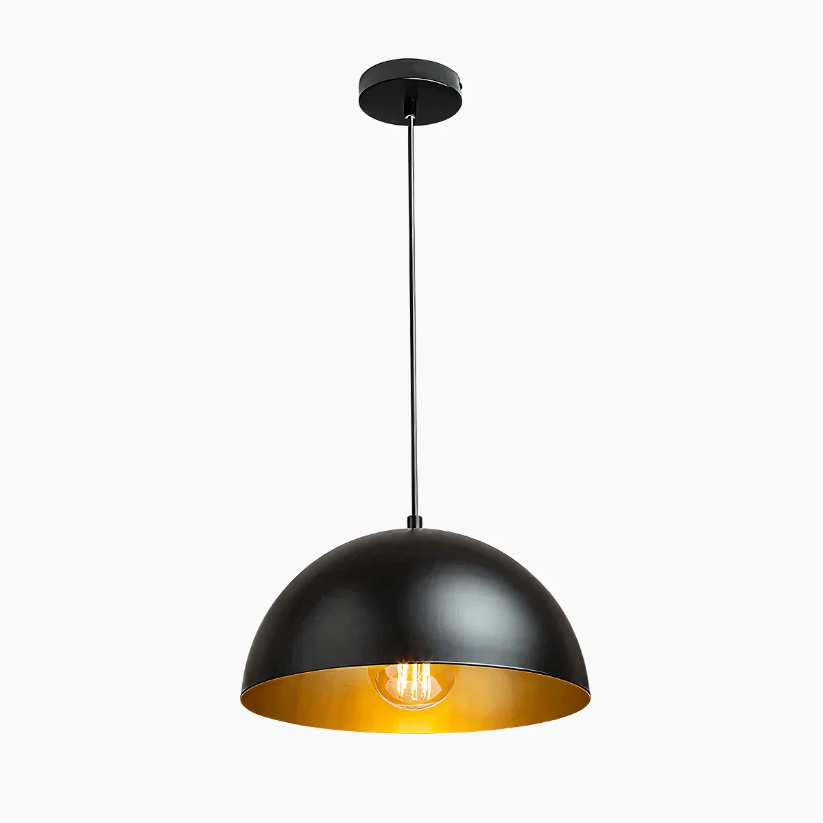 Black Dome Hanging Light - Pendant Light | Hanging Ceiling Light 18 Inch in Pakistan