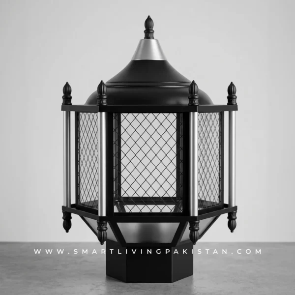 Gate Pillar Lights | Black Metal Gate Pillar Lamp in Pakistan