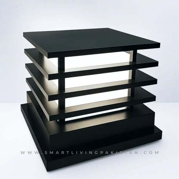 Gate Pillar Light | Black Metal 12 Inch with Bulb by Smart Living Pakistan