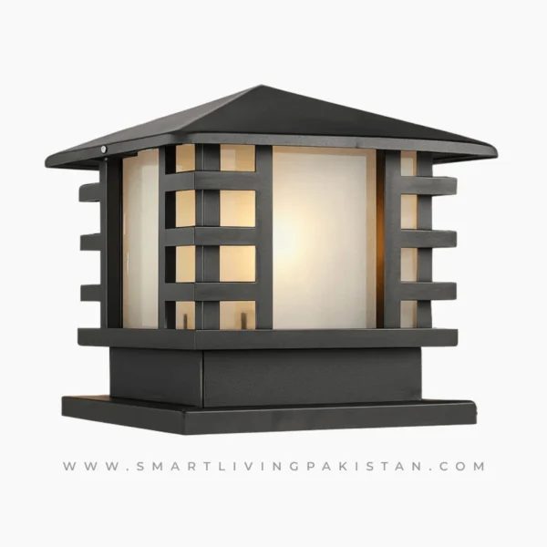 Outdoor Pillar Light | Waterproof Black Gate Pillar Light 12 Inch