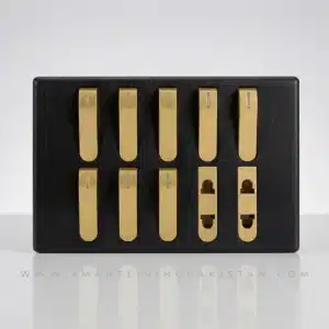 Black Golden Switch Board โ China Fitting Series | 5 Year Warranty by Smart Living Pakistan