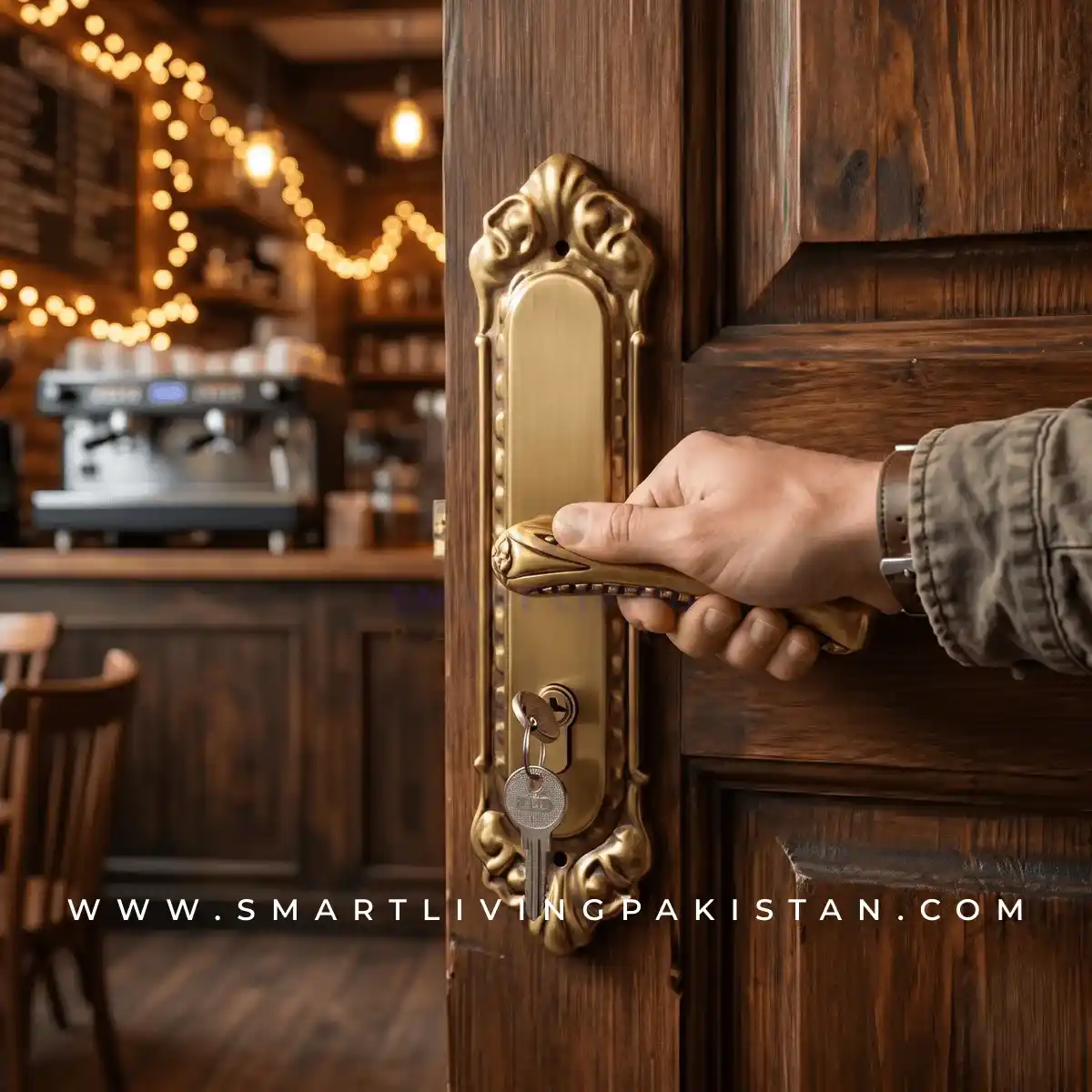 Brass Color Antique Door Handle Lock Price in Pakistan | Heavy Duty Mortise Door Lock by Smart Living Pakistan