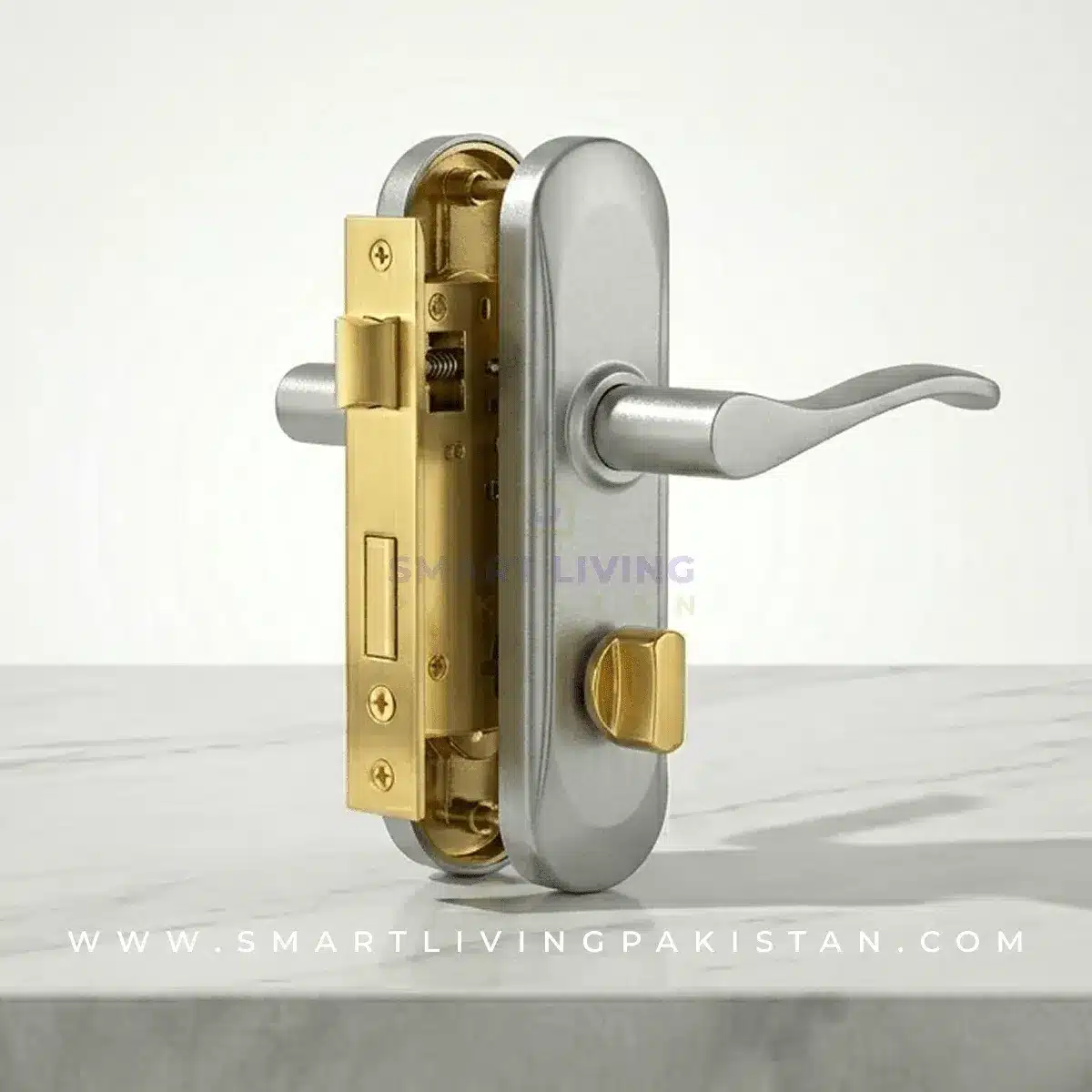 Door Handle Lock ā Silver Door Lock | Premium Mortise Door Lock in Pakistan by Smart Living Pakistan