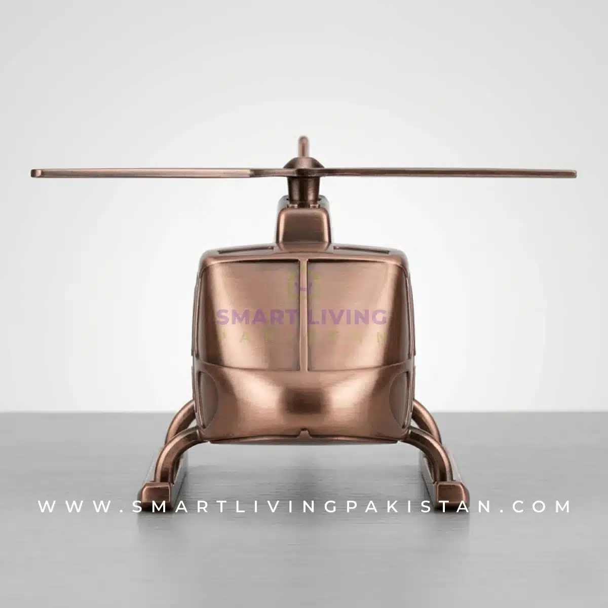 Metal helicopter showpiece Helicopter Decoration Piece in bronze brass finish - home office decor