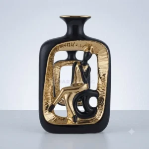 Black Gold Figure Vase Decoration Piece by Smart Living Pakistan