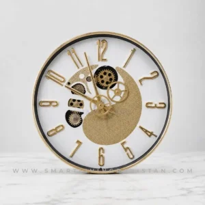 Gold Swirl Gear Wall Clock by Smart Living Pakistan