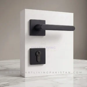 Minimalist Matte Black Mortise complete lock set Eclipse by smart living Pakistan