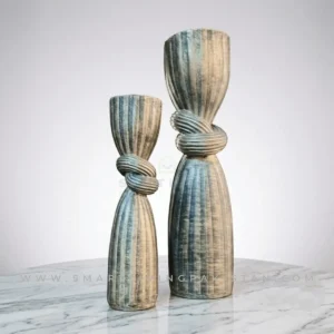 Ribbed Knot Vase Set Decoration Piece by Smart Living Pakistan