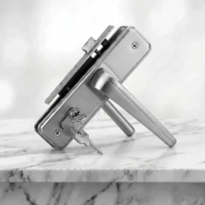 Slim Profile Stainless Steel Finish Door Lock Set by Smart Living Pakistan