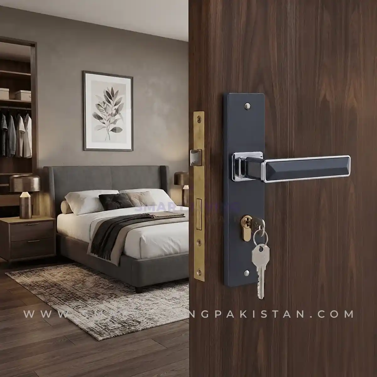 3D Door handle lock set by smart living pakistan