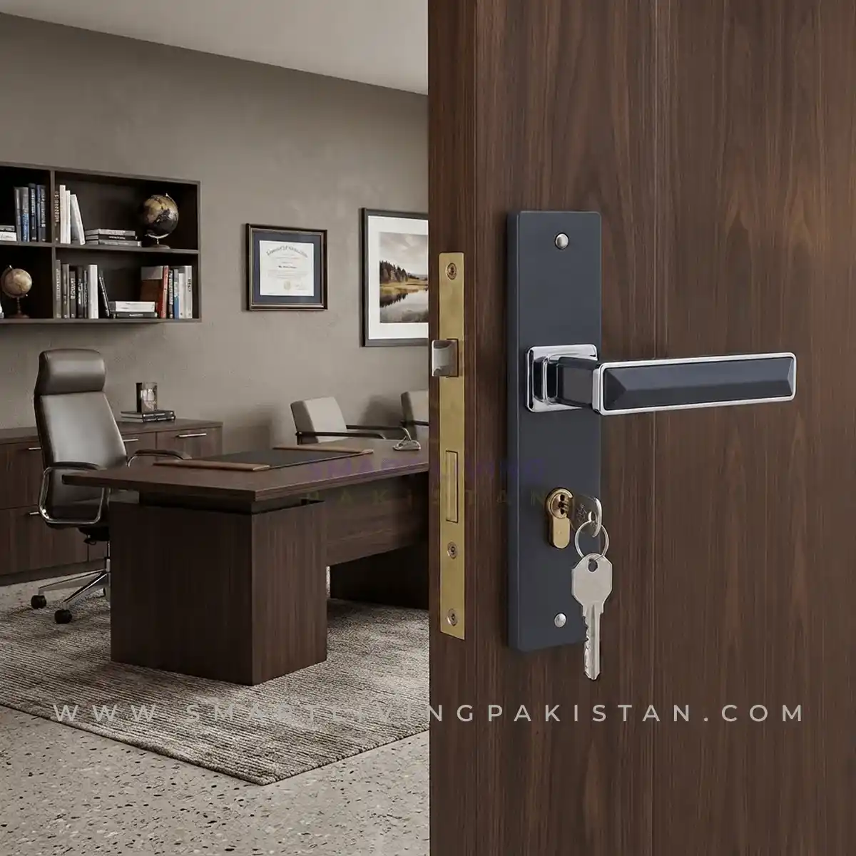 3D Door handle lock set by smart living pakistan