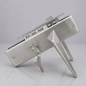 3D Modern Silver Door handle lock set