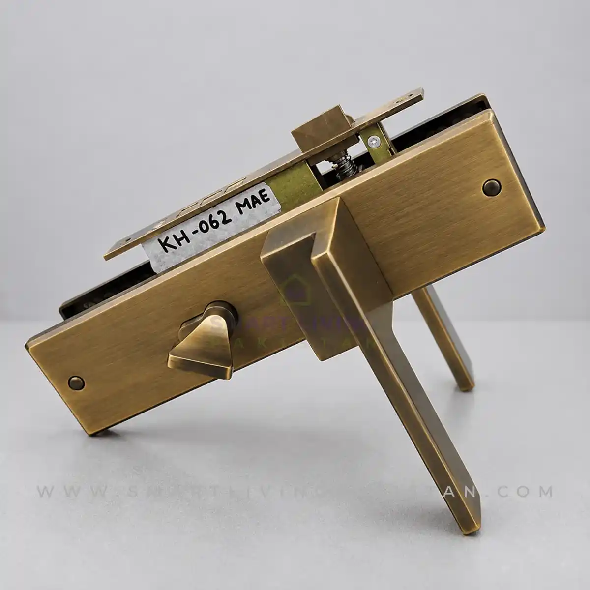 Aluminum Door Handle Lock Set with Matt Golden Finish by smart living pakistan
