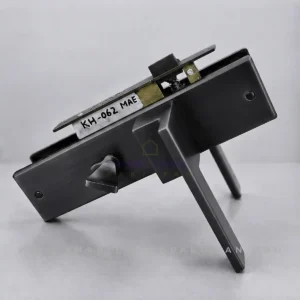 Aluminum Door Handle Lock Set with Matt Grey Black Finish