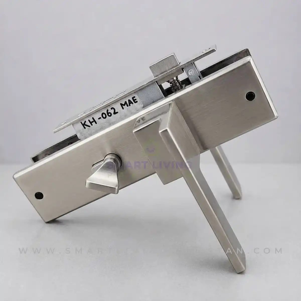 Aluminum Door Handle Lock Set with Satin Finish by smart living pakistan