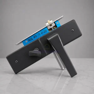 Black aluminum door lock Double profile lock by smart living paksitan