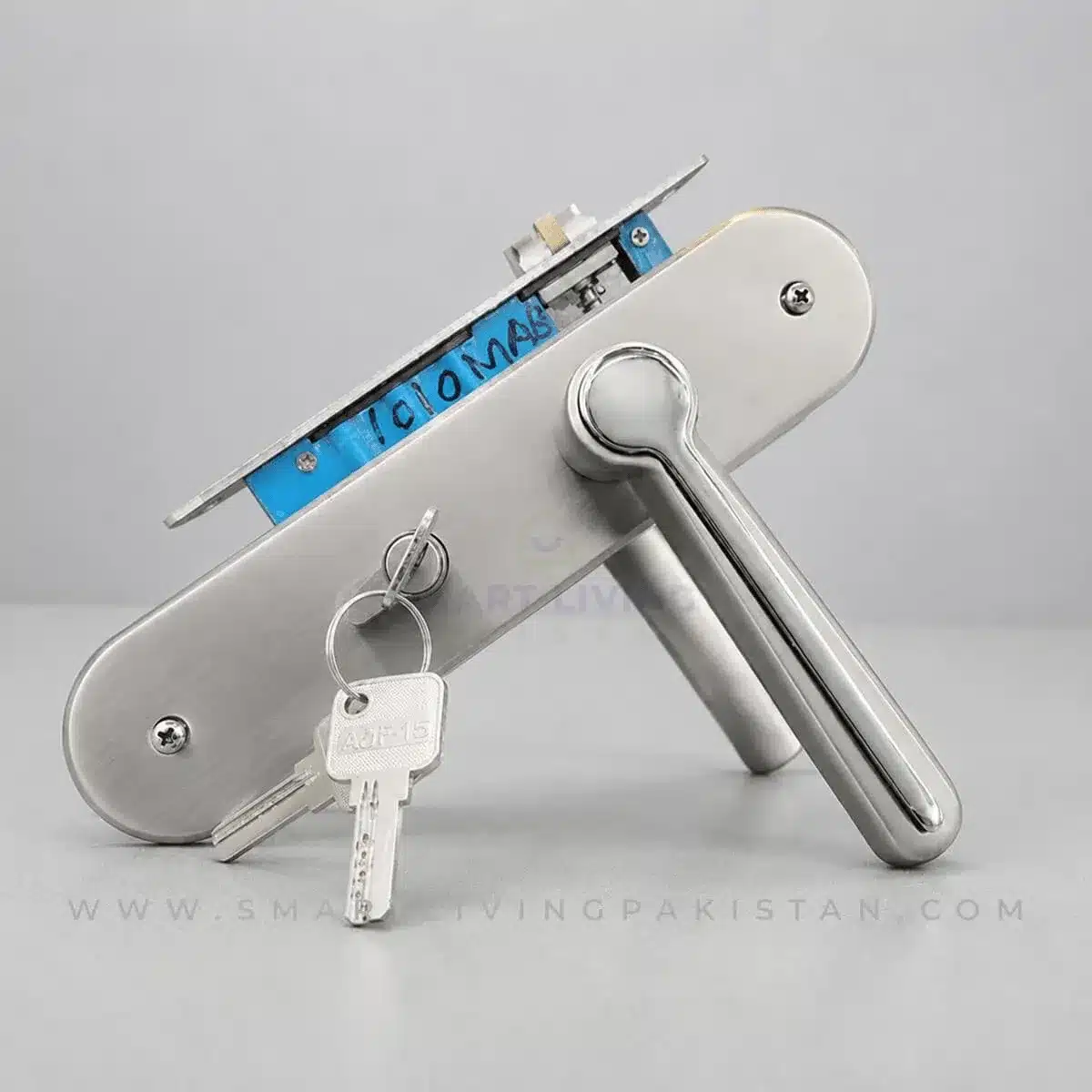 Edge Silver Door Lock Set Quartz by smart living pakistan