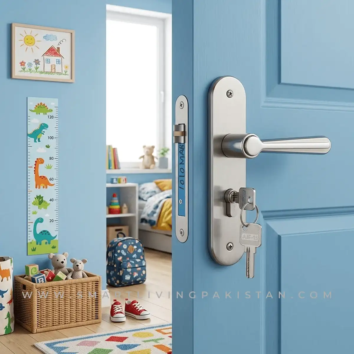 Edge Silver Door Lock Set Quartz by smart living pakistan