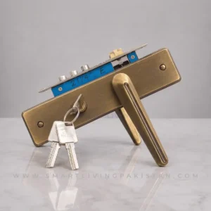 Gold Aluminum Door Lock Set Dynasty bhy smart living pakistan