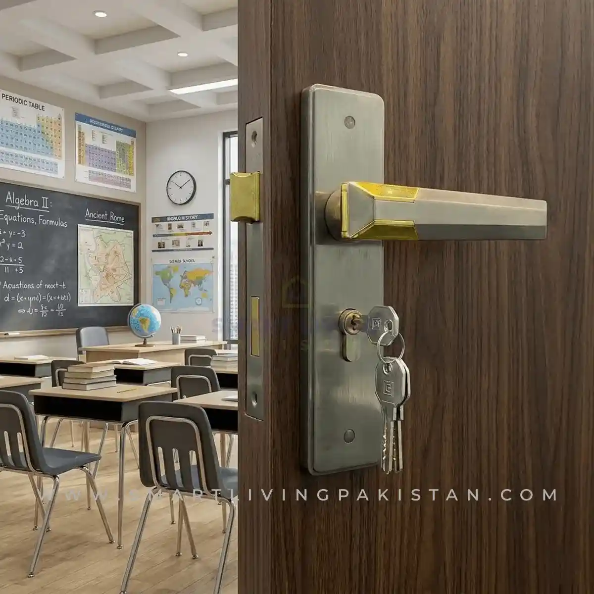 Metallic Door Handle Lock set in Pakistan by smart living pakistan