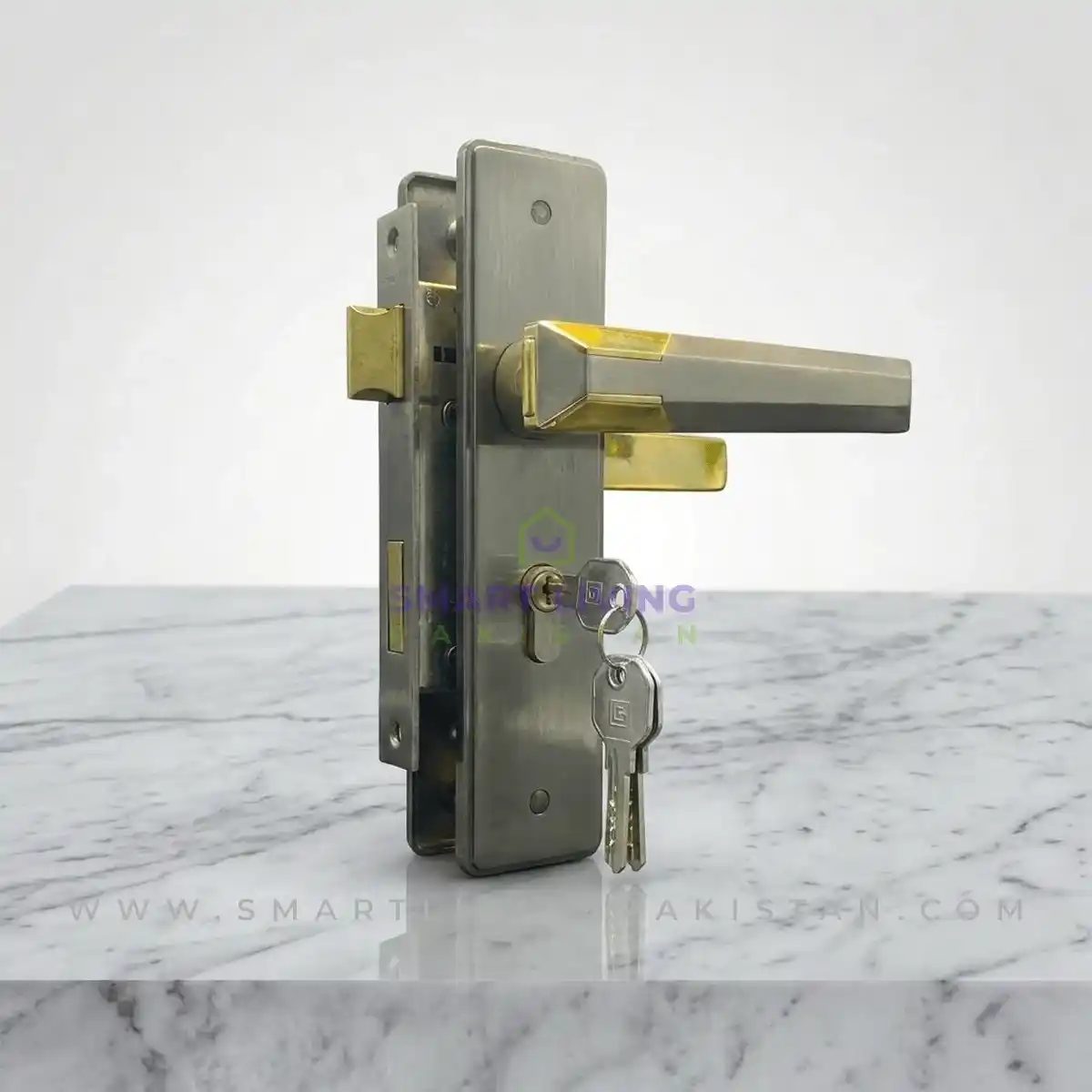 Metallic Door Handle Lock set in Pakistan by smart living pakistan