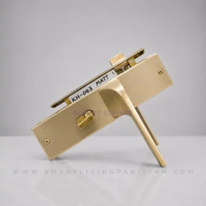 Modern Golden Door handle lock set by smart living pakistan