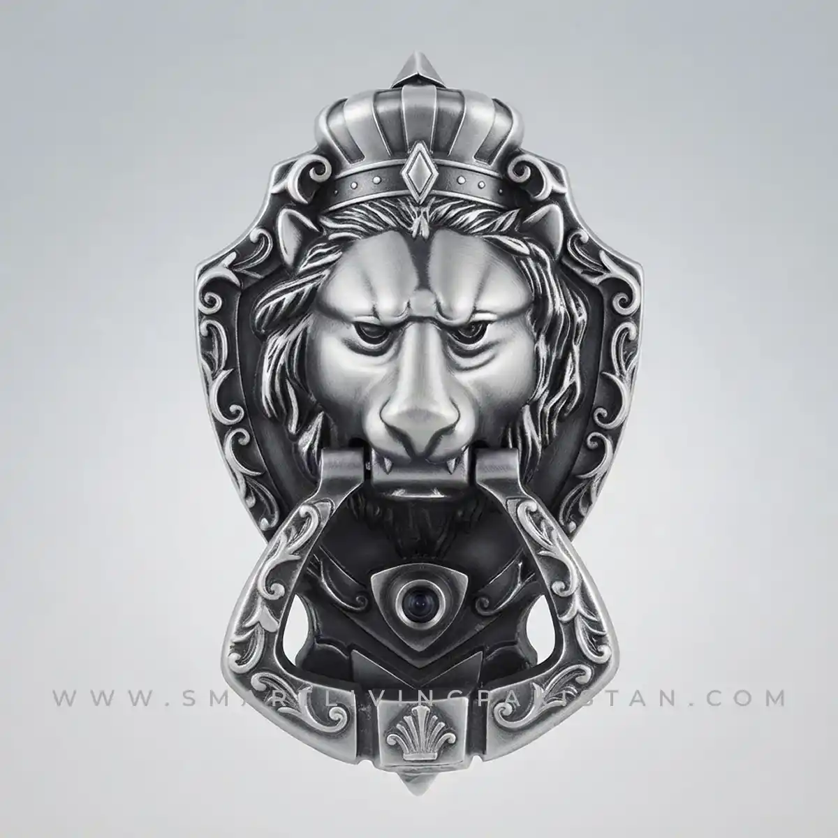 Silver Crown Lion Door Knocker King by smart living pakistan