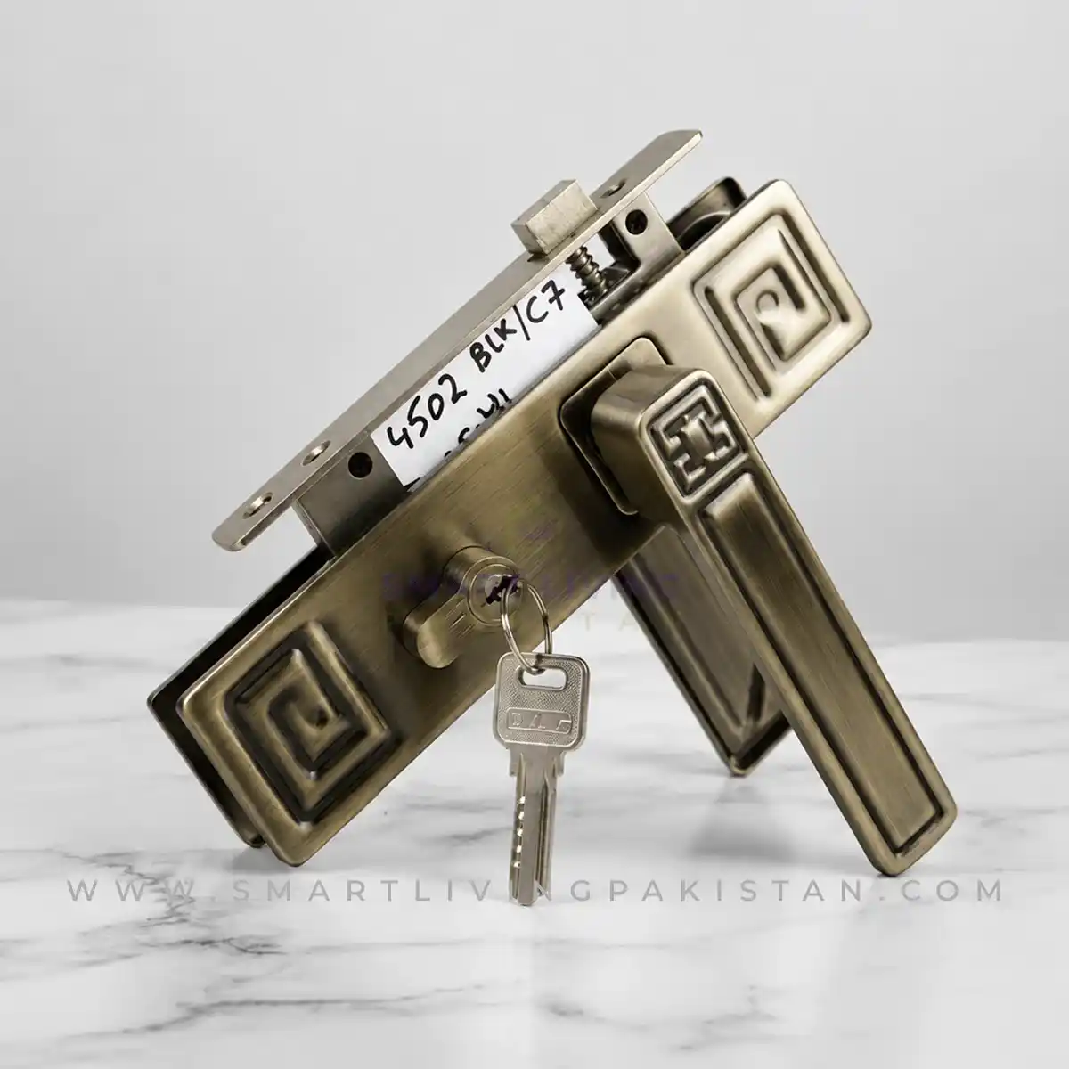 Antique Brass Spiral door lock by smart living pakistan