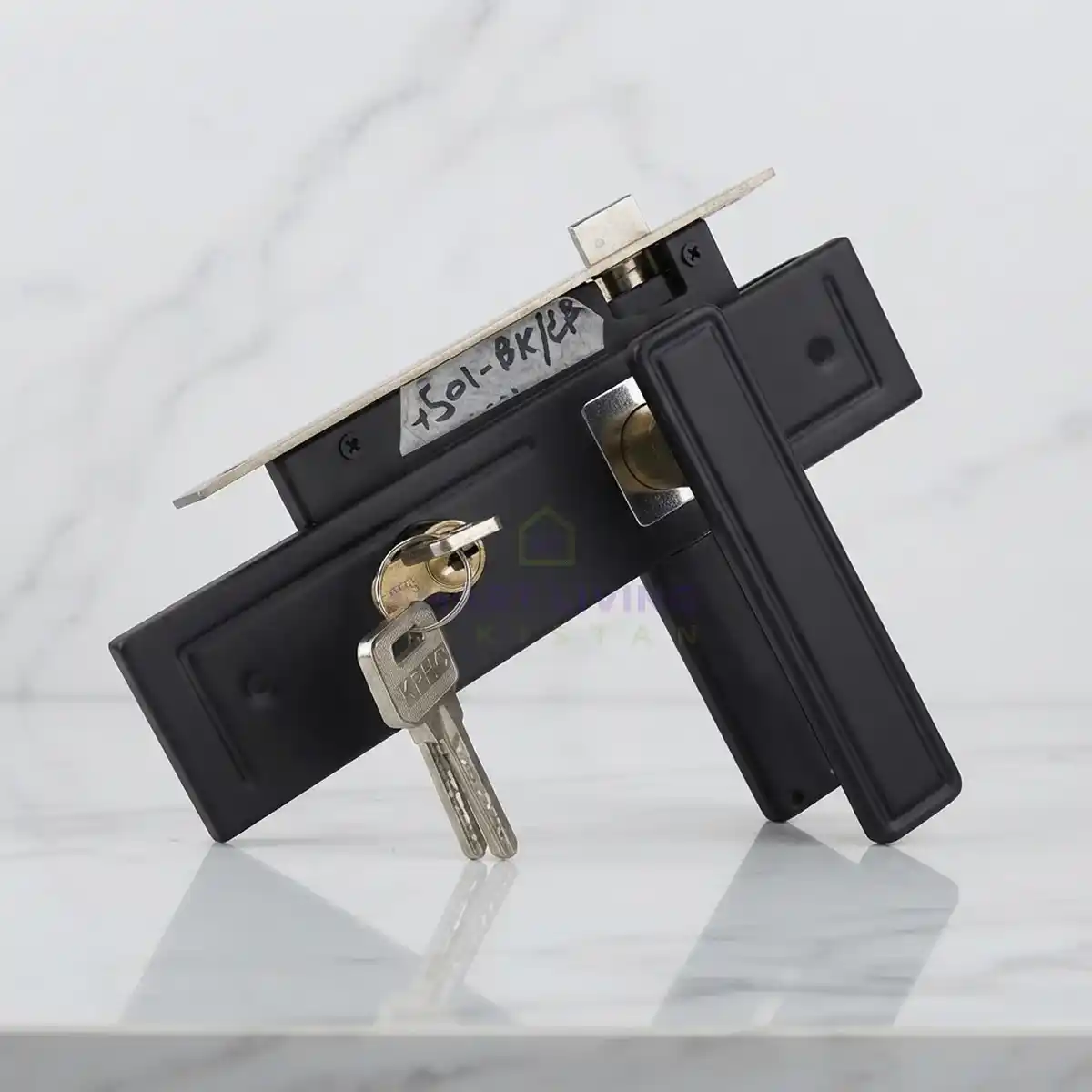 Black outline door lock by smart living pakistan