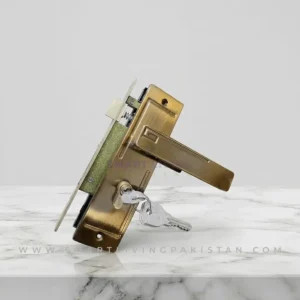 Brush Golden line door lock by smart living pakistan