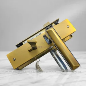Golden Cut aluminum door lock by smart living pakistan