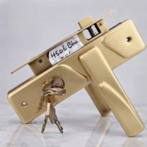 Golden Embossed door lock by smart living pakistan