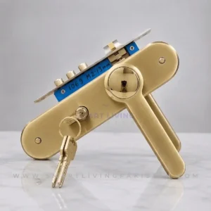 Golden aluminum door lock Gold eye by smart living pakistan