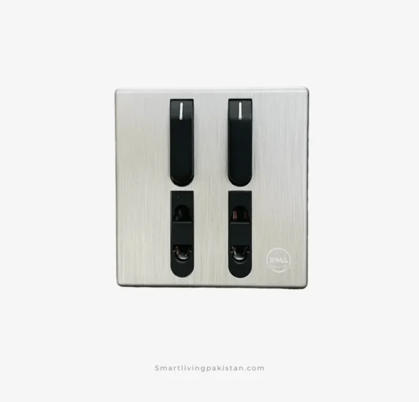 China Fitting Switch Plate 2+2 – Galaxy Black Grey Series
