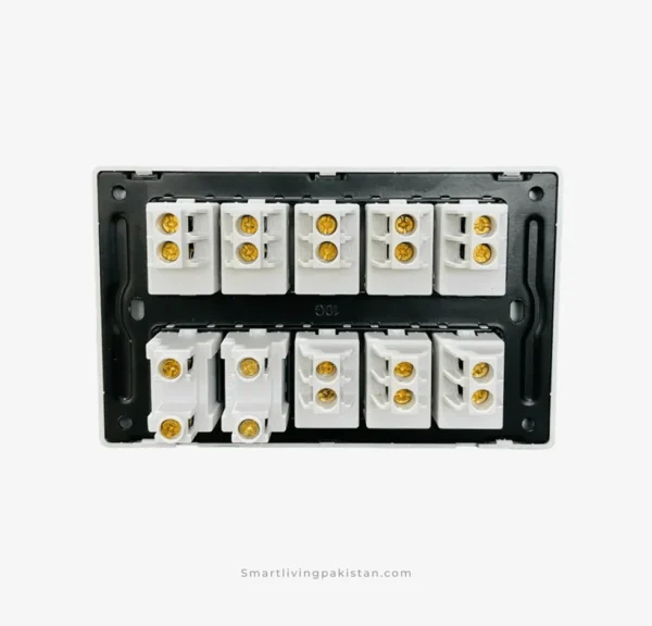 8+2 Gang China Fitting Plate Galaxy Black series smart living pakistan smartlivingpakistan.com