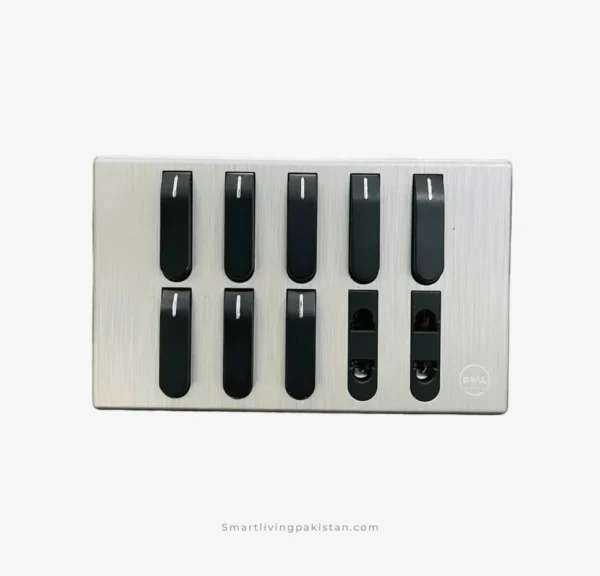 China Fitting Switch Plate 8+2 - Galaxy Black Grey Series