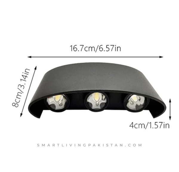 Waterproof 3 Up & Down Wall Light - Indoor & Outdoor - Smart Living Pakistan - smartlivingpakistan.com