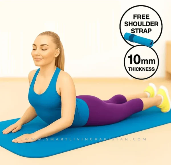 10mm Yoga Mat in Pakistan – Best Gym Yoga Mat - smart living pakistan www.smartlivingpakistan.com