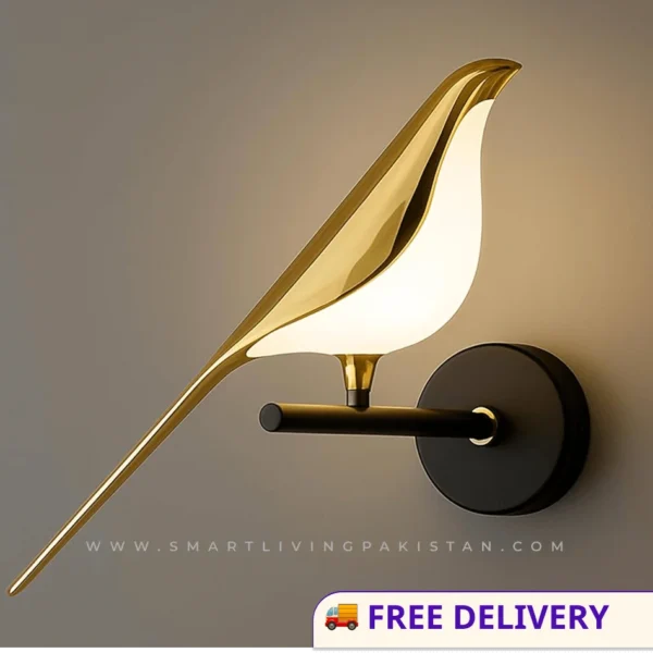 Modern LED Wall Light – Golden Bird Wall Light - - Smart living pakistan www.smartlivingpakistan.com