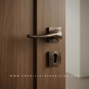 Modern Door Handle Lock In Pakistan– Premium Brass - 2 Piece Modern door handle lock Pakistan Luxury door handle with mortise lock Premium lever door handle Pakistan Interior door handle lock modern design Door handle lock price in Pakistan by smart living pakistan