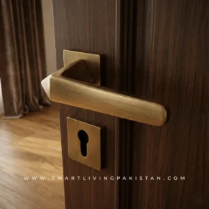 brass door handle lock Brass door handle lock Pakistan Luxury brass door handle square design Modern door handle lock with key plate Premium brass door lock for bedroom Door handle lock with free delivery Pakistan