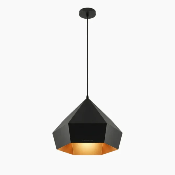 Black Diamond Hanging Light | Modern Ceiling Hanging Light - 18 Inch