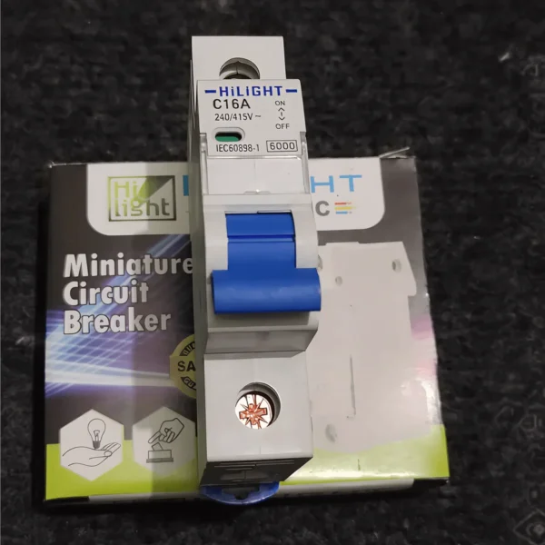 16 Amp MCB Breaker for Home and Industrial Circuit Protection C16 Rating