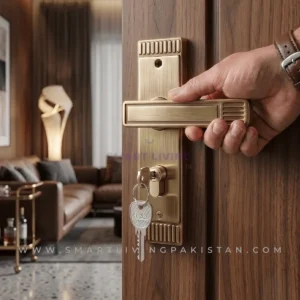 Door Handle Lock – Antique Brass Finish by Smart living pakistan